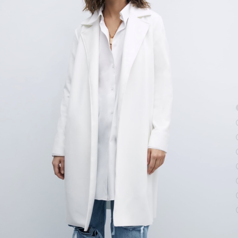 ZARA BNWT Faux Suede Twill Coat